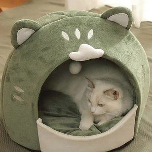 Cat's Nest Semi-enclosed Warm Pet Bed In Winter, Wind Prood Warm Cat Bed,Pet Bed
